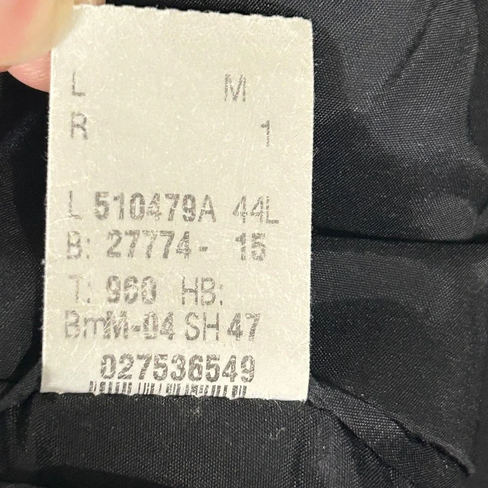 Vintage Ralph Lauren Blazer Mens 44L Wool Blend Black Sport Coat‎ Made in Canada